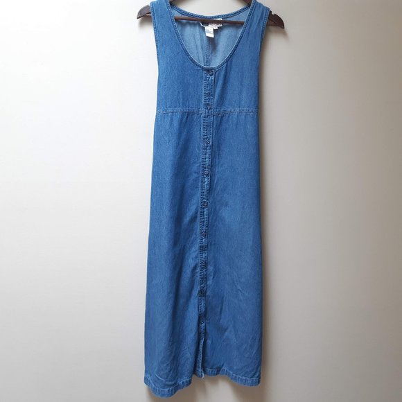 vintage denim midi dress - Size appox M - Picture 4 of 8